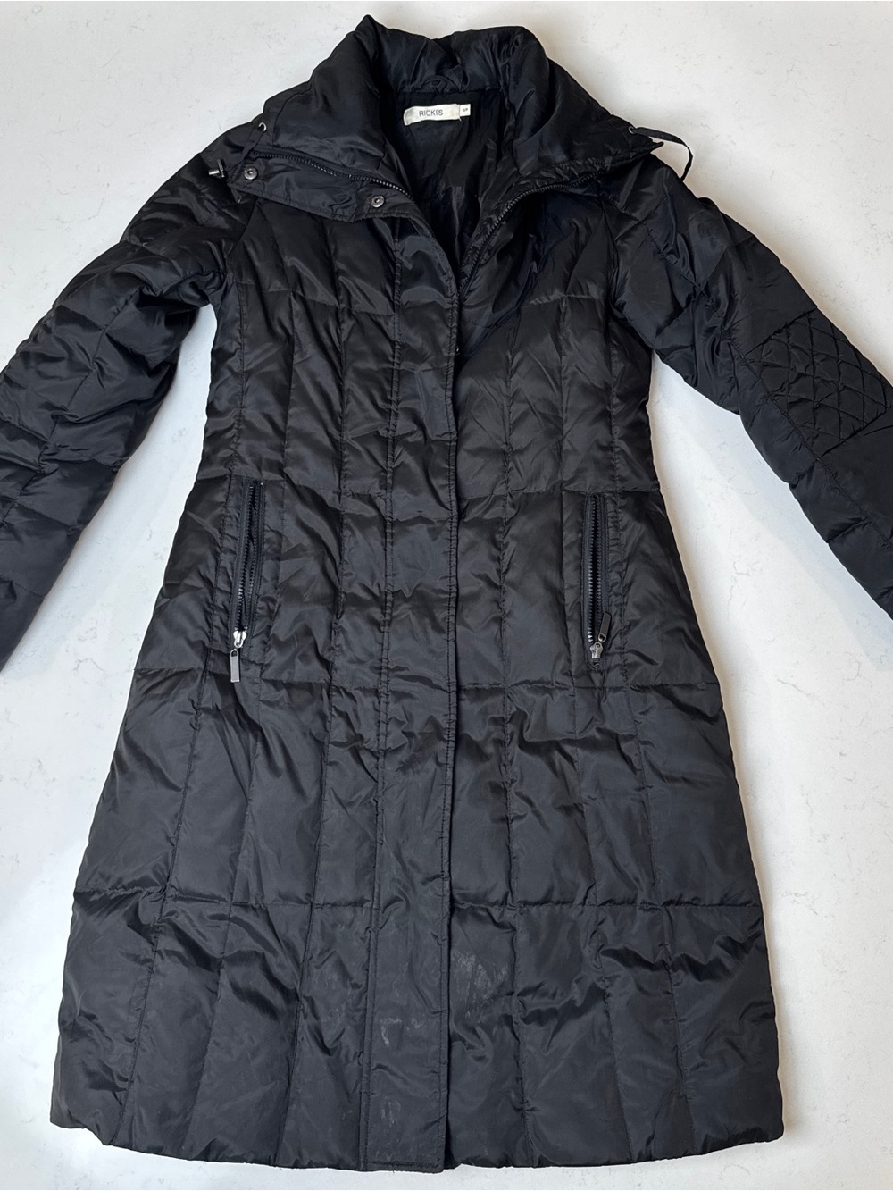 Ricki's Black Long Quilted Puffer Coat